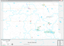 Sargent County Wall Map Premium Style 2026