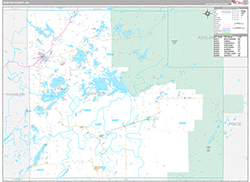 Sawyer County, WI Wall Map Premium Style 2026