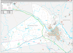 Schenectady County Wall Map Premium Style 2026