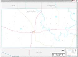 Schleicher County Wall Map Premium Style 2026
