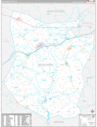 Schoharie County Wall Map Premium Style 2026