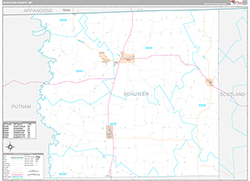 Schuyler County Wall Map Premium Style 2026