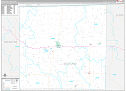 Scotland County Wall Map Premium Style 2026