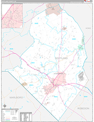 Scotland County, NC Wall Map Premium Style 2026