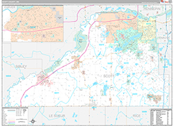 Scott County Wall Map Premium Style 2026