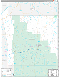 Scott County Wall Map Premium Style 2026