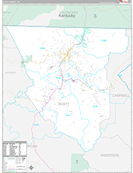 Scott County Wall Map Premium Style 2026