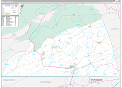 Scott County Wall Map Premium Style 2026
