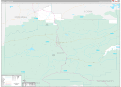 Scott County, AR Wall Map Premium Style 2024