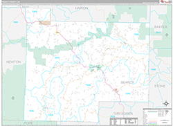 Searcy County Wall Map Premium Style 2026