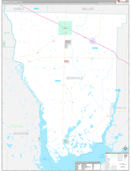 Seminole County, GA Wall Map Premium Style 2024