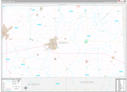 Seneca County, OH Wall Map Premium Style 2024
