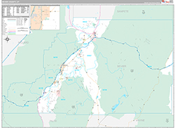 Sevier County Wall Map Premium Style 2026