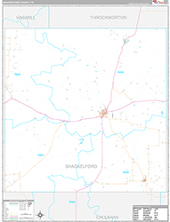 Shackelford County Wall Map Premium Style 2026