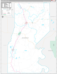 Sharkey County Wall Map Premium Style 2026