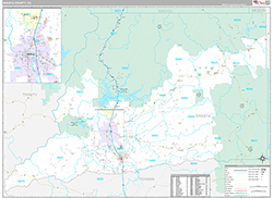 Shasta County Wall Map Premium Style 2026