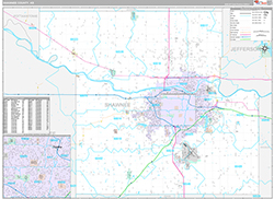 Shawnee County Wall Map Premium Style 2026