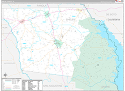 Shelby County Wall Map Premium Style 2026