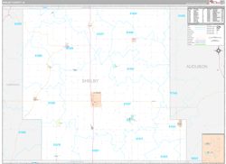 Shelby County, IA Wall Map Premium Style 2024