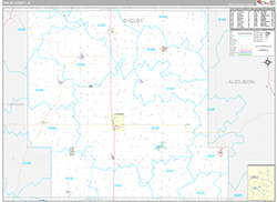 Shelby County, IA Wall Map Premium Style 2026