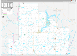Shelby County, IL Wall Map Premium Style 2026