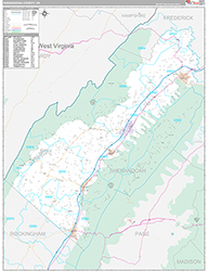 Shenandoah County Wall Map Premium Style 2026