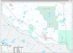 Sherburne County, MN Wall Map Premium Style 2024