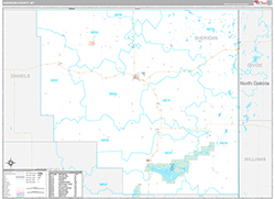 Sheridan County Wall Map Premium Style 2026