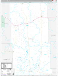 Sheridan County Wall Map Premium Style 2026