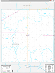 Sheridan County, KS Wall Map Premium Style 2026