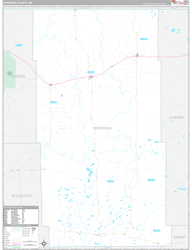 Sheridan County, NE Wall Map Premium Style 2024