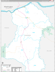 Sherman County Wall Map Premium Style 2026