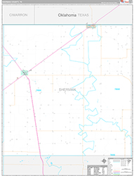 Sherman County Wall Map Premium Style 2026