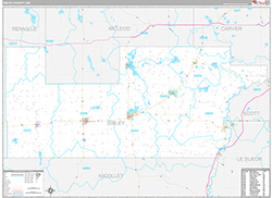 Sibley County Wall Map Premium Style 2026