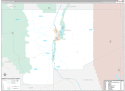 Sierra County, NM Wall Map Premium Style 2024