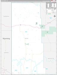 Sioux County Wall Map Premium Style 2026