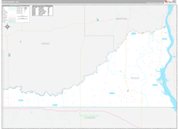 Sioux County, ND Wall Map Premium Style 2023