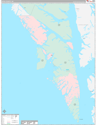 SitkaBorough (County), AK Wall Map Premium Style 2024
