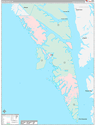 SitkaBorough (County), AK Wall Map Premium Style 2026