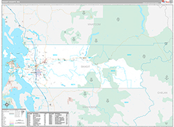 Skagit County Wall Map Premium Style 2026