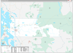 Skagit County, WA Wall Map Premium Style 2024