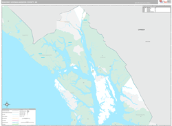 Skagway-Hoonah-AngoonBorough (County), AK Wall Map Premium Style 2025