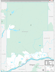 Skamania County Wall Map Premium Style 2026