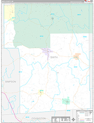 Smith County Wall Map Premium Style 2026