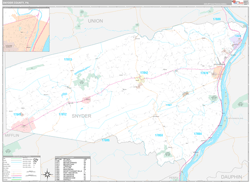 Snyder County, PA Wall Map Premium Style 2024