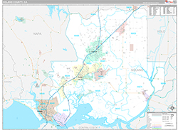 Solano County Wall Map Premium Style 2026