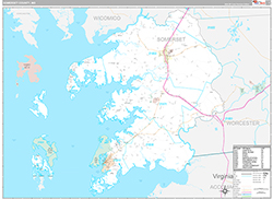 Somerset County Wall Map Premium Style 2026