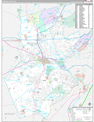 Somerset County Wall Map Premium Style 2026