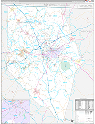 Spartanburg County, SC Wall Map Premium Style 2026
