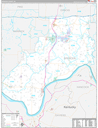 Spencer County Wall Map Premium Style 2026